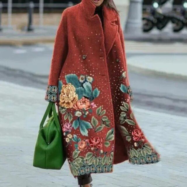 Riva Lefèvre | Elegant Coat with Floral Design