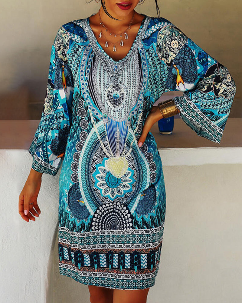 Océane Dubois | Boho Dress with Long Sleeves