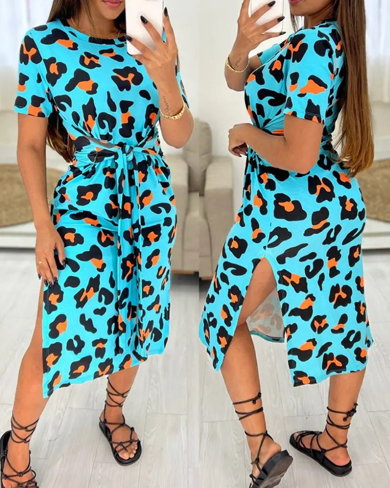 Leopard™ - Casual Leopard Print Dress