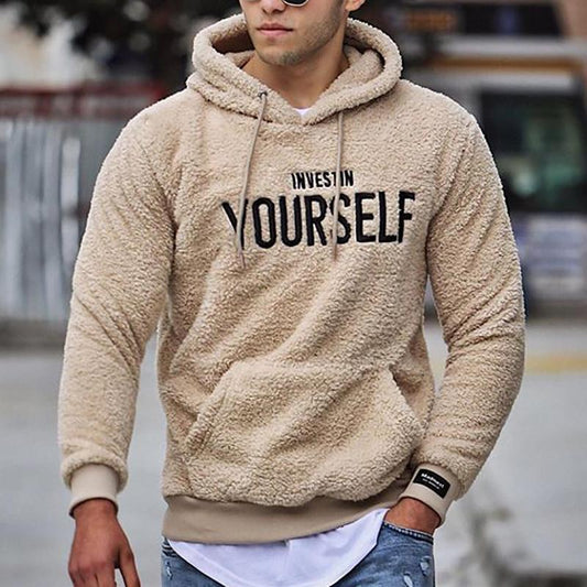 Men's warm designer hoodie