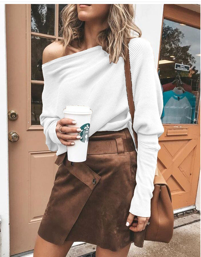 Léa Blanchet | Sexy Off-shoulder Jumper