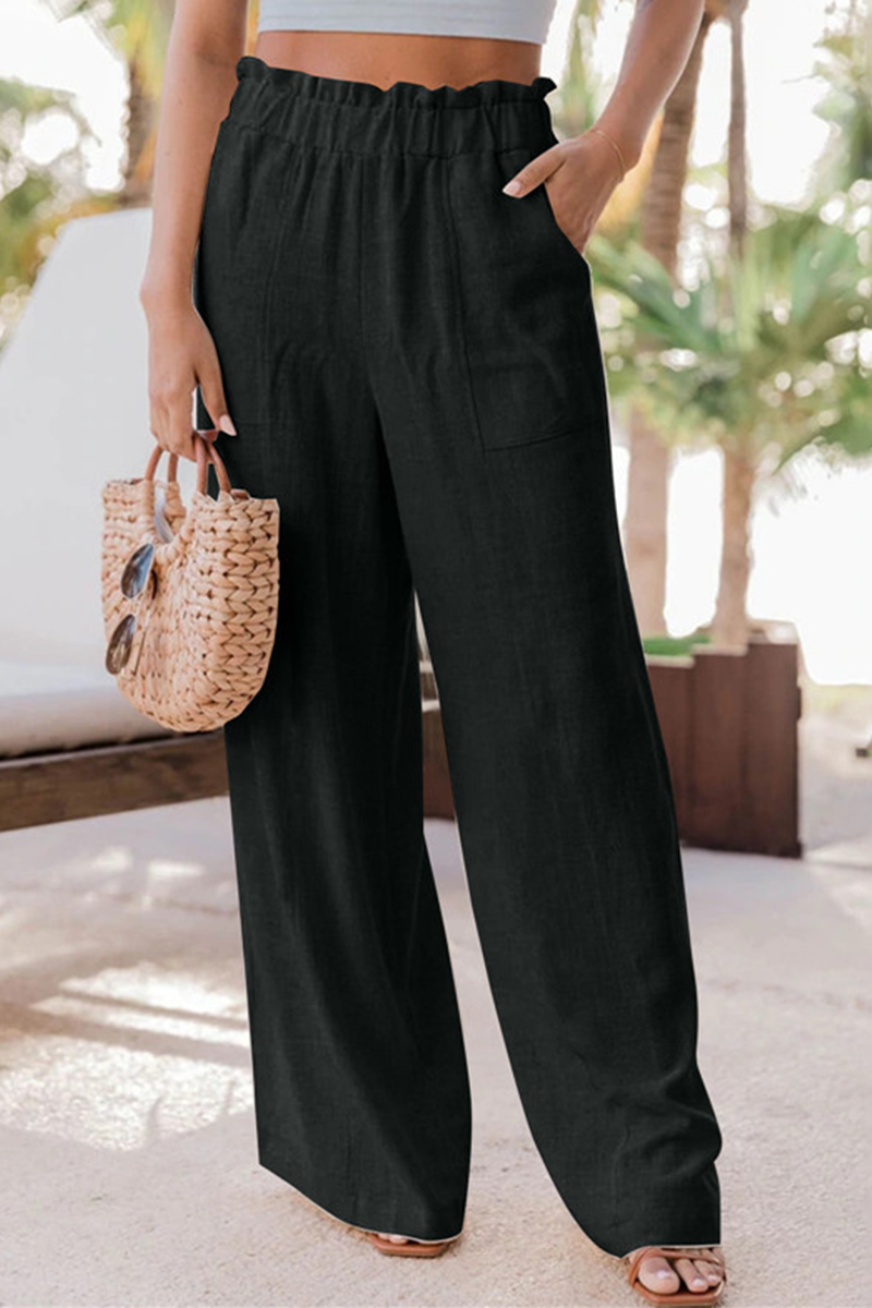 Alita - elastic high waist and wide leg pants