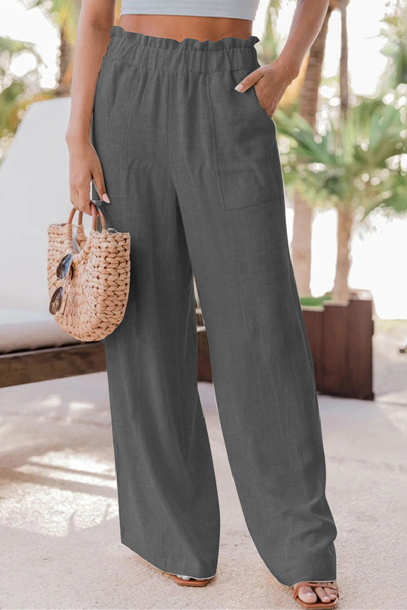 Alita - elastic high waist and wide leg pants