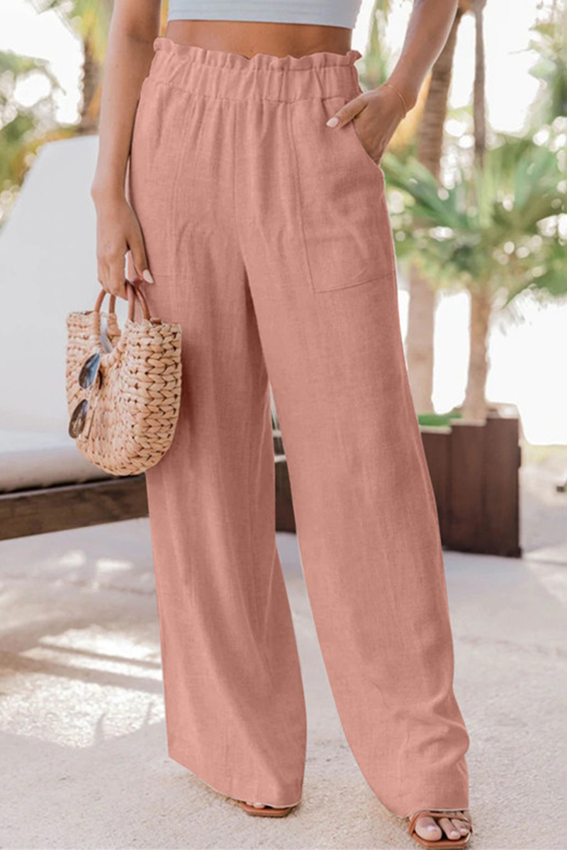 Alita - elastic high waist and wide leg pants