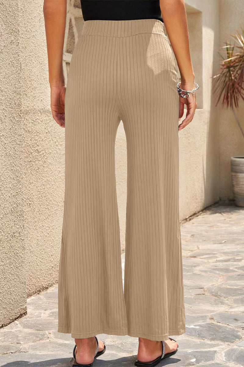Rebecca - casual straight mid-waist pants