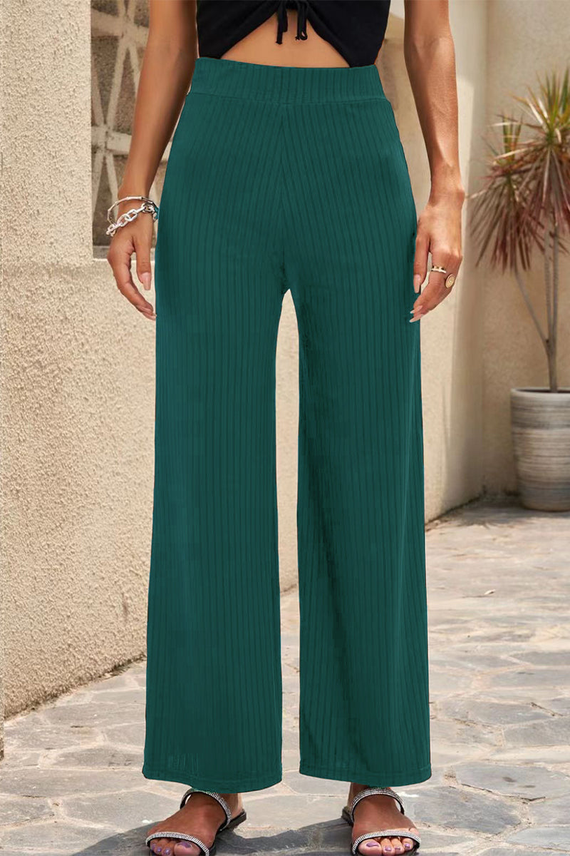 Rebecca - casual straight mid-waist pants