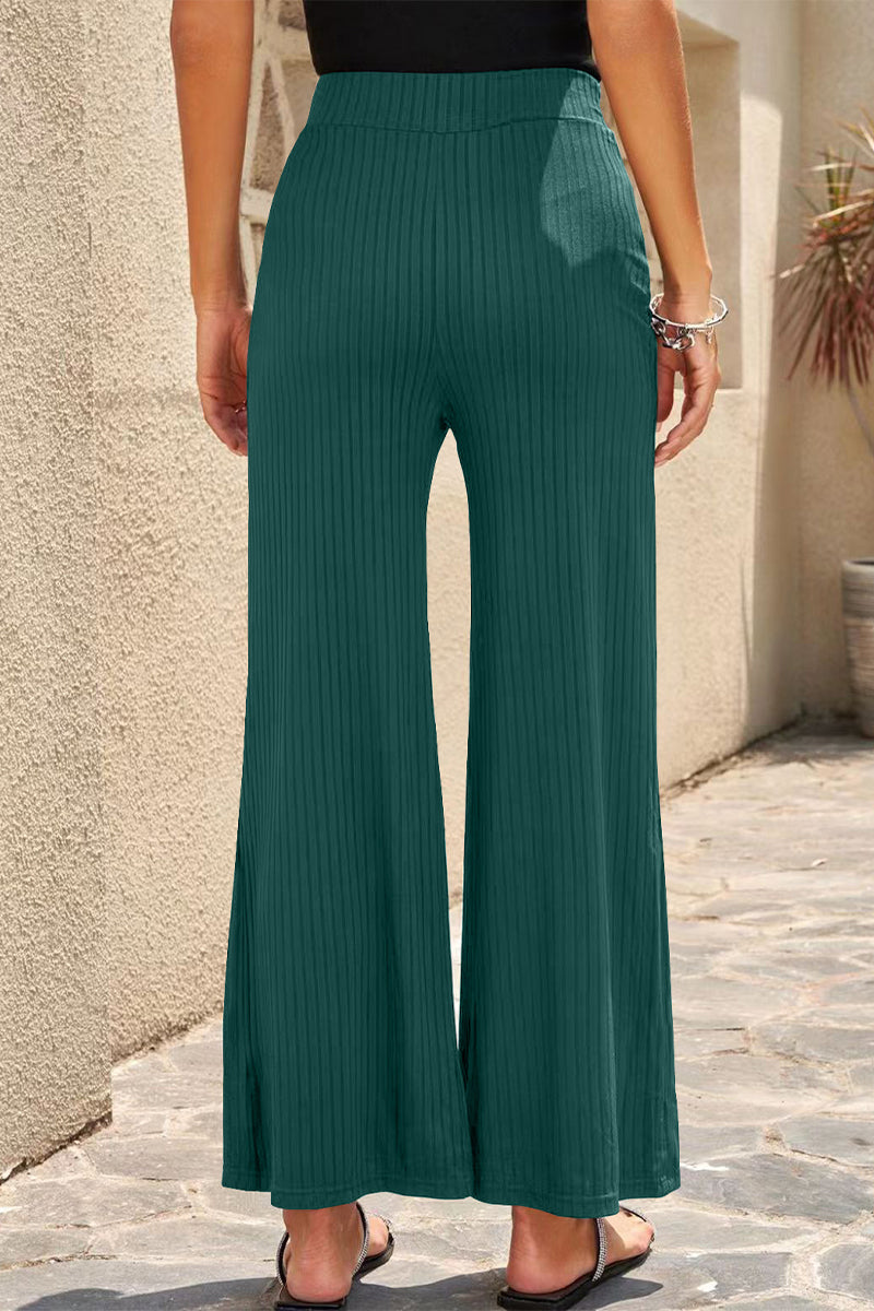 Rebecca - casual straight mid-waist pants