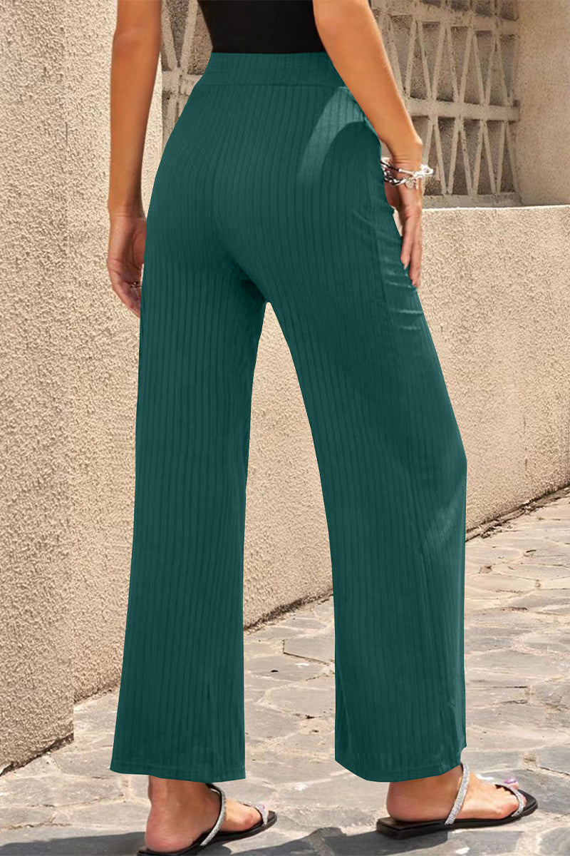 Rebecca - casual straight mid-waist pants