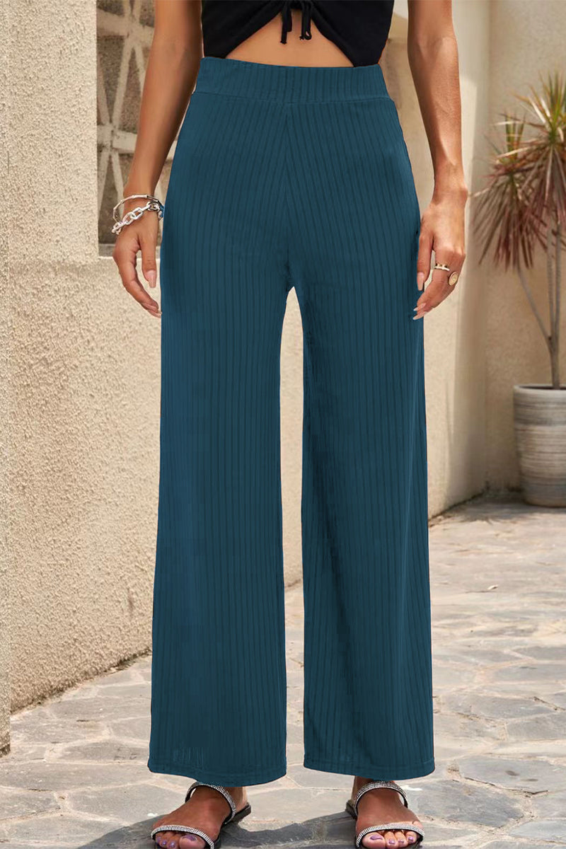 Rebecca - casual straight mid-waist pants