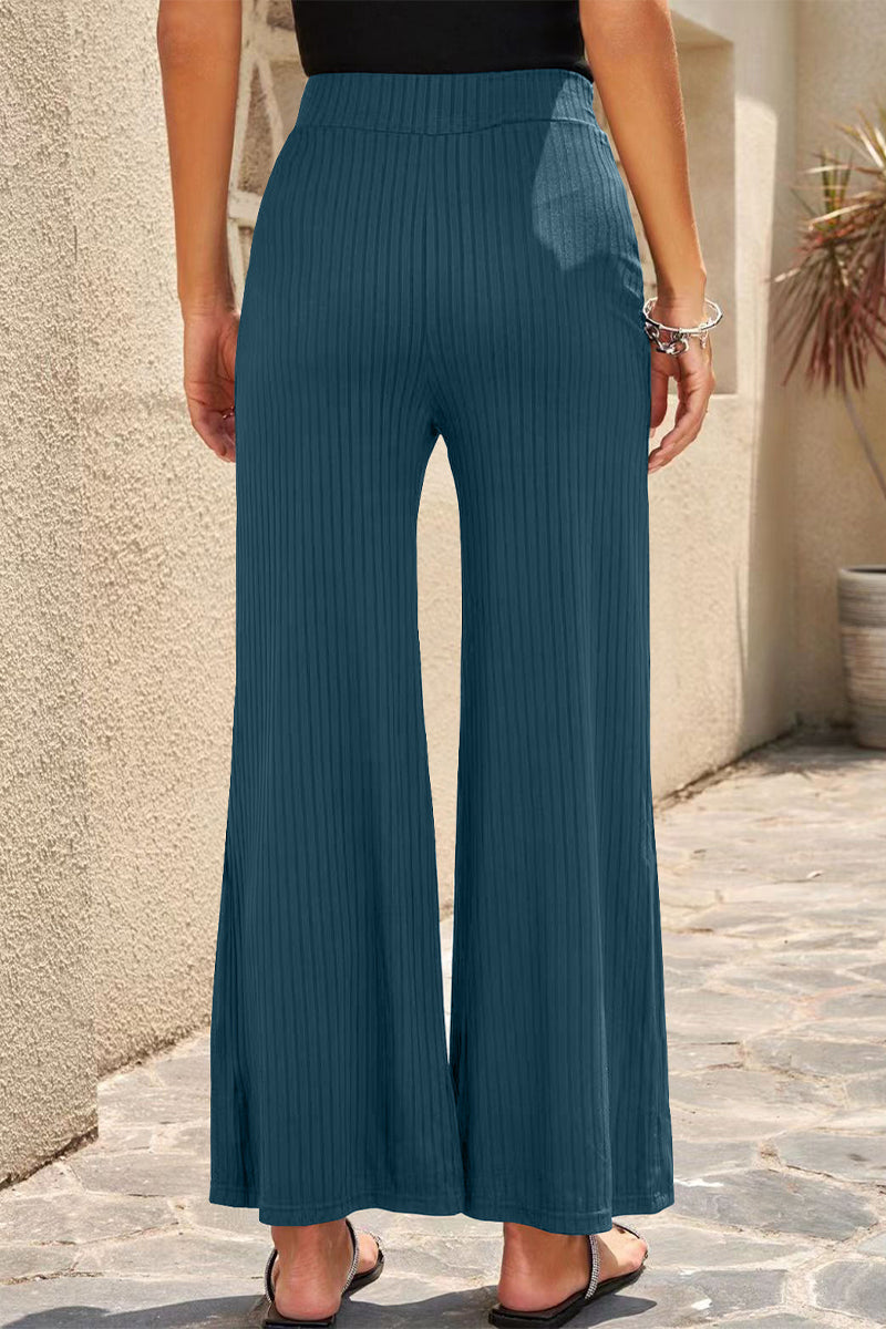 Rebecca - casual straight mid-waist pants