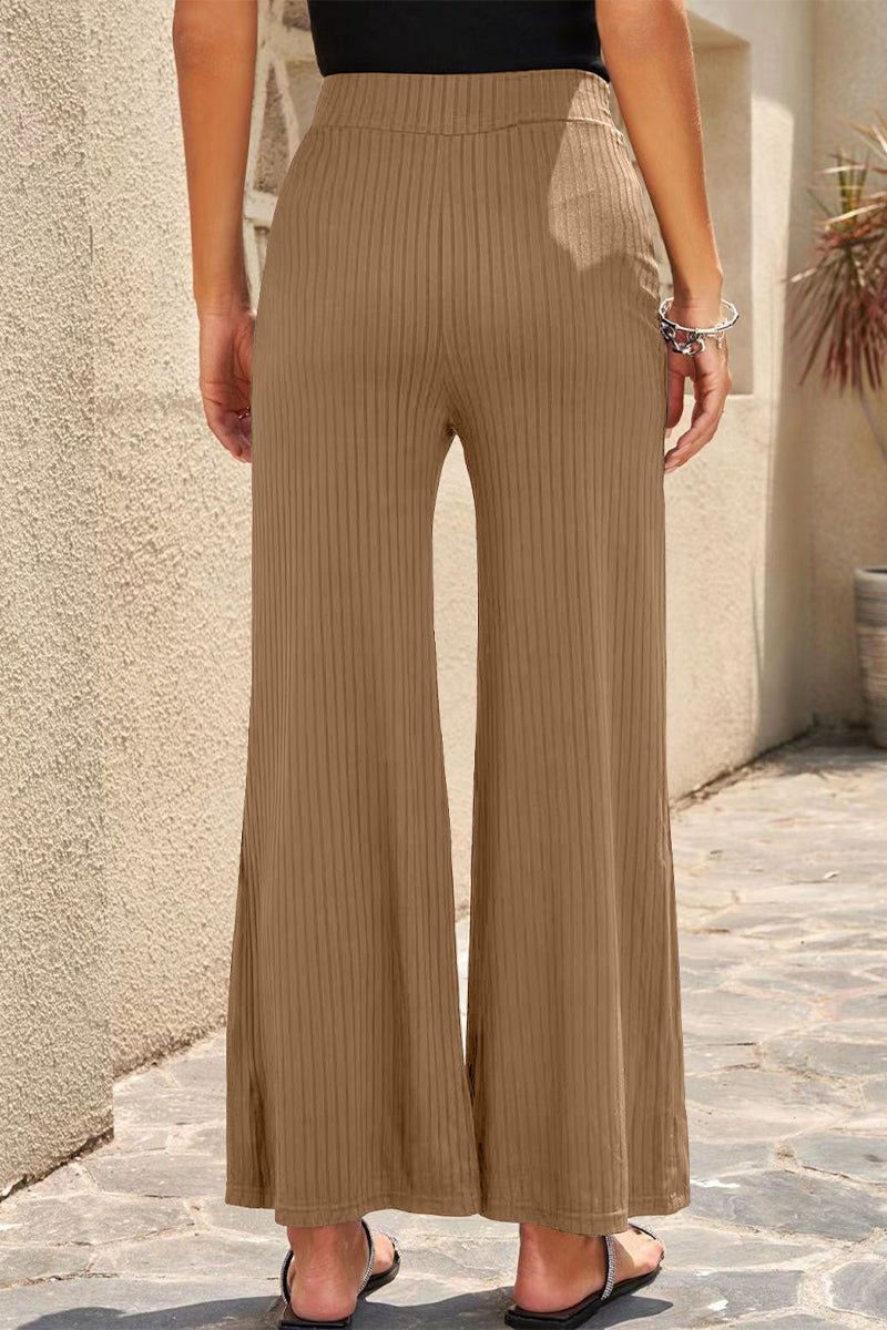 Rebecca - casual straight mid-waist pants