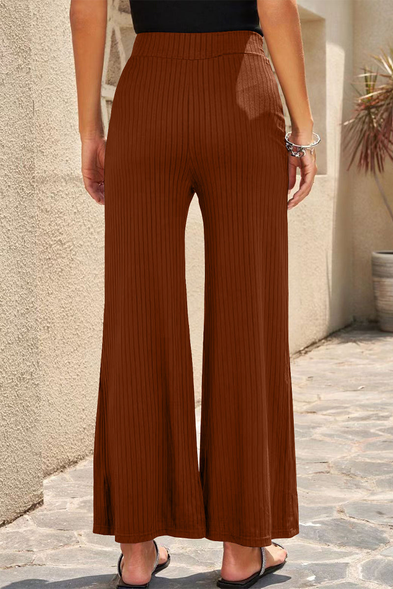 Rebecca - casual straight mid-waist pants