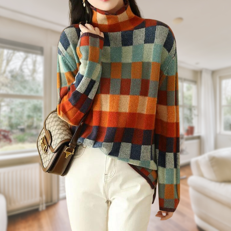 Alice Leroy | Patterned Turtle-Neck Jumper