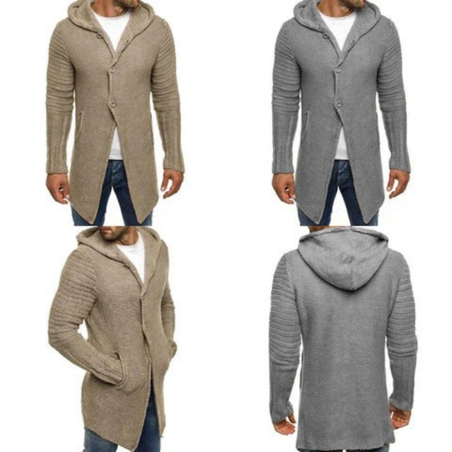 Marc - Long Cardigan with Hood - Casual - Made for Comfort - Ideal for Fall/Winter