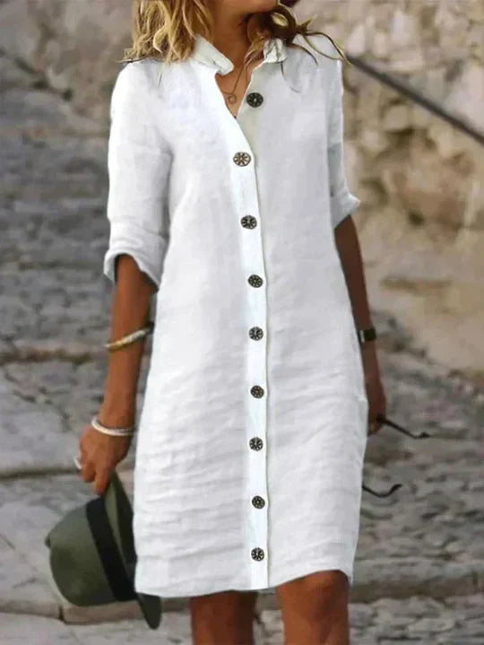 Sophie – blue linen dress