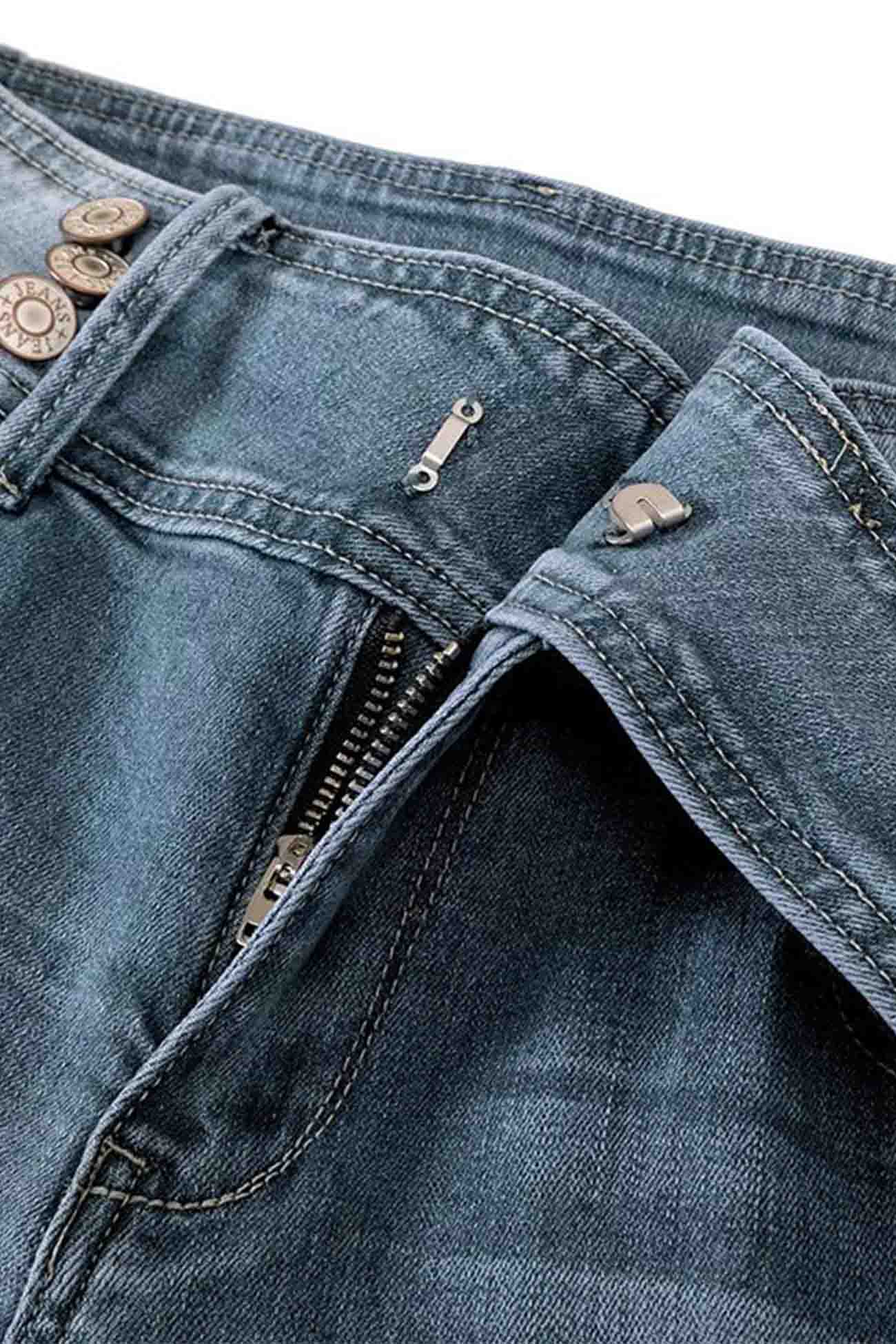 Cassidy - retro side-button mid-rise flare jeans