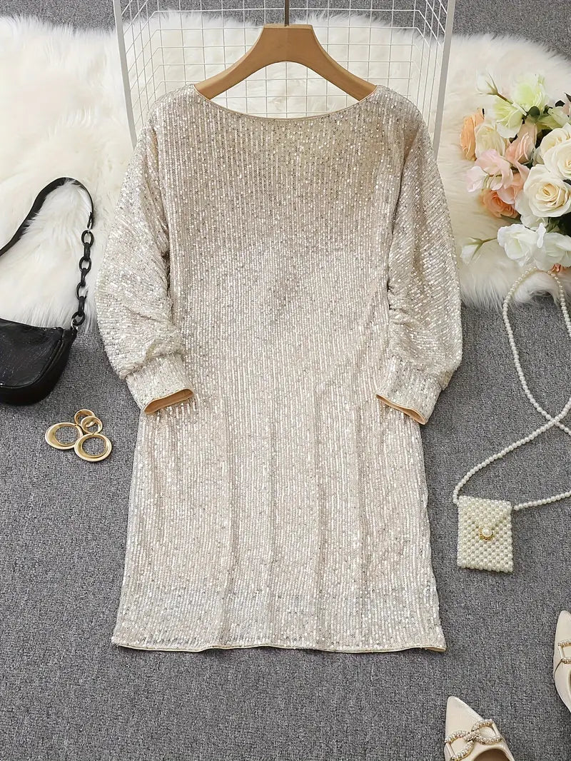 Iris – Contrast Sequin Dress