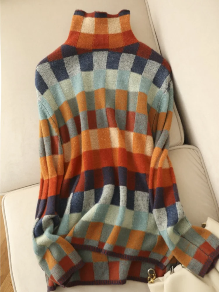 Alice Leroy | Patterned Turtle-Neck Jumper