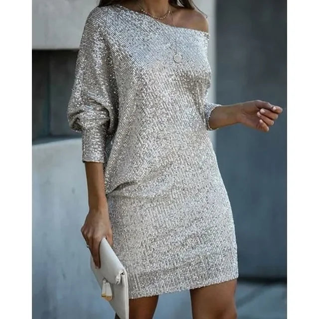 Iris – Contrast Sequin Dress