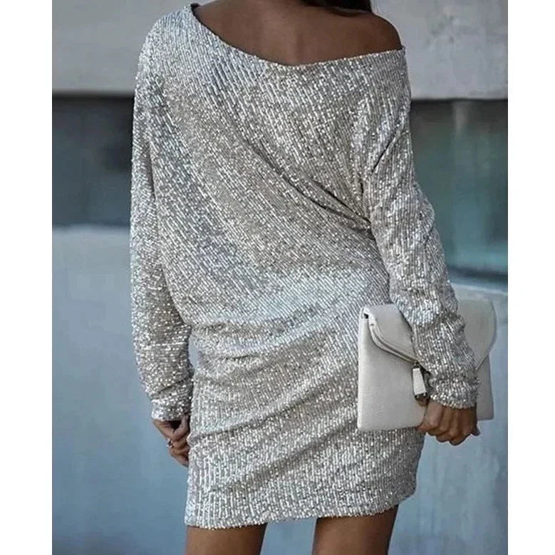 Iris – Contrast Sequin Dress
