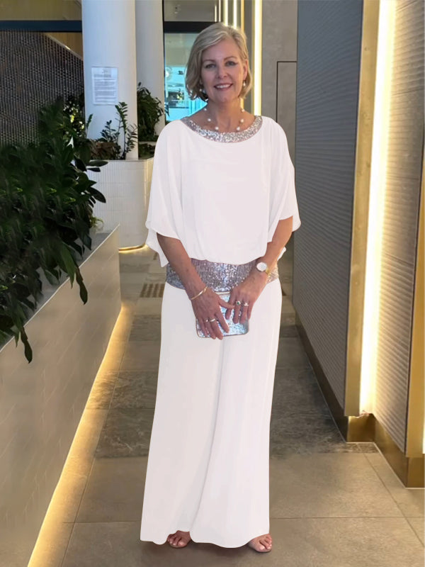 Dona | 2-piece set: wide trousers with airy blouse