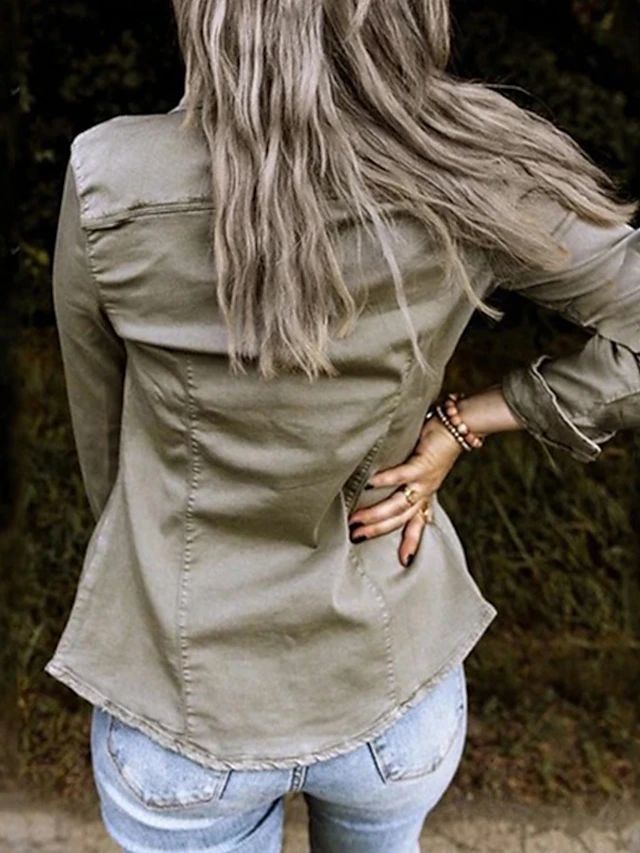 Slim denim jacket for women