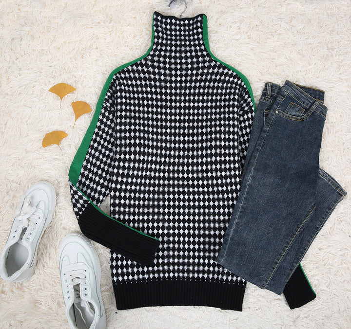 Isabelle Moreau | Pattern Turtleneck Pullover