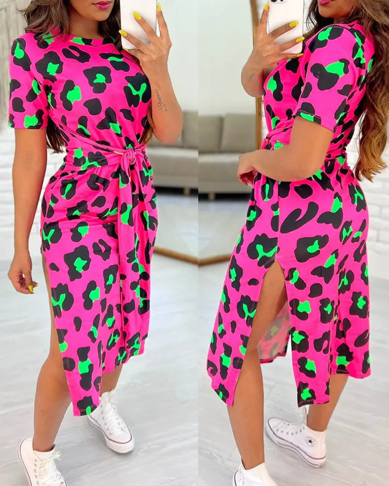 Leopard™ - Casual Leopard Print Dress