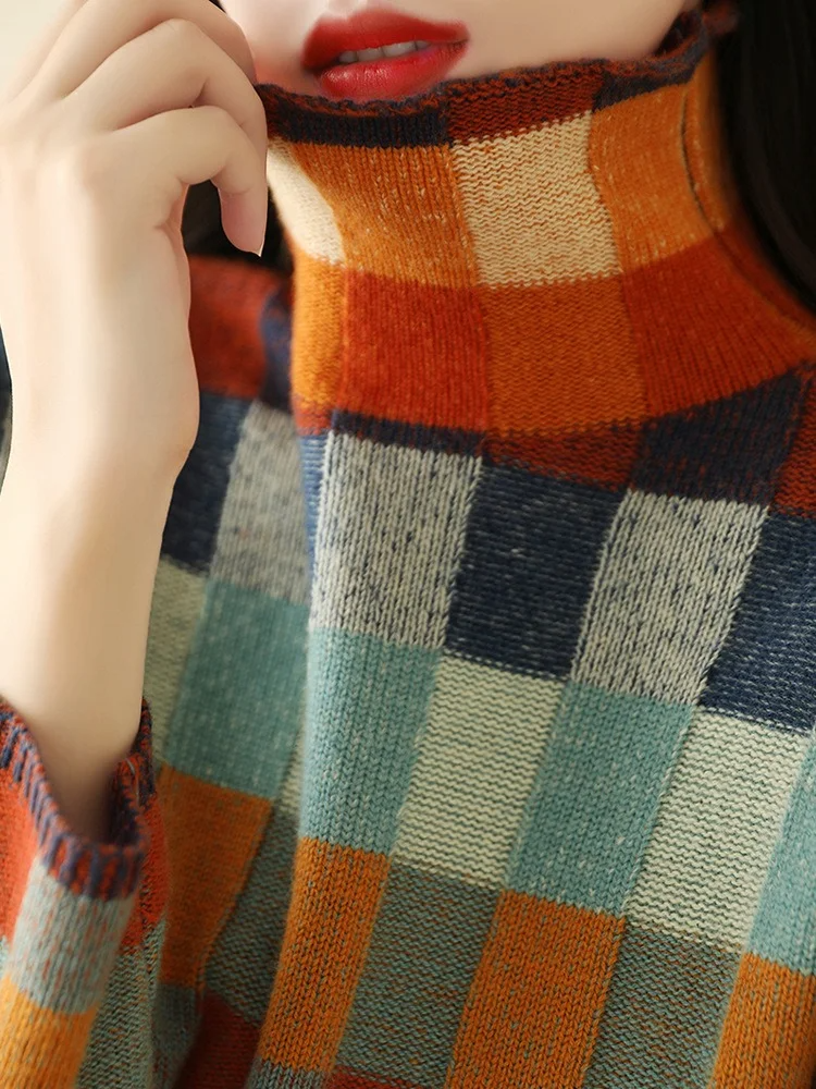Alice Leroy | Patterned Turtle-Neck Jumper