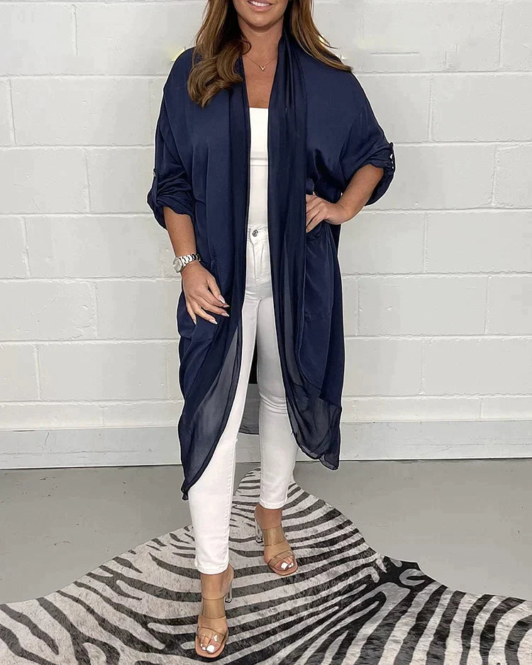 Élodie Lavin | Silky loose top with V-neck