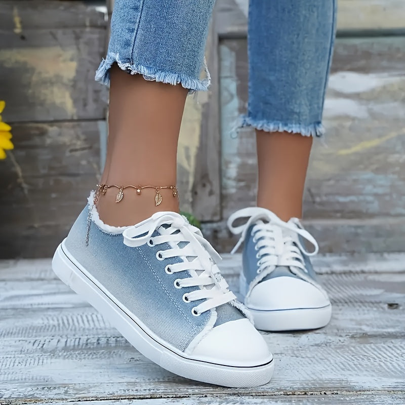 Tassel Design Denim Flat Shoes for Women