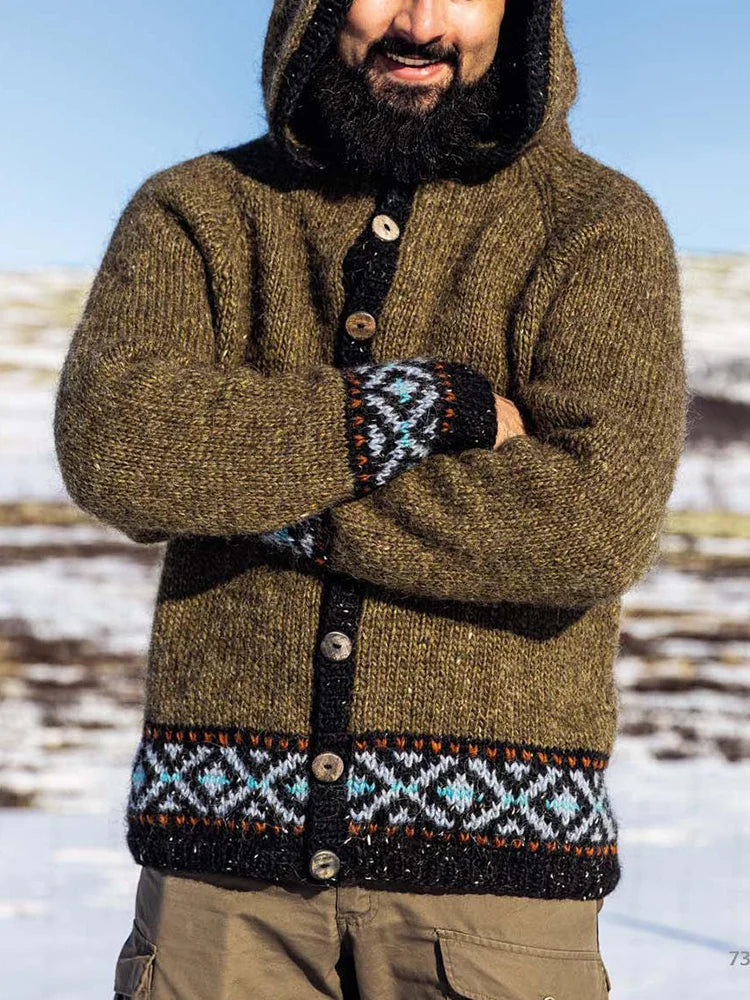 Hand-Knitted Wool Vest for Men