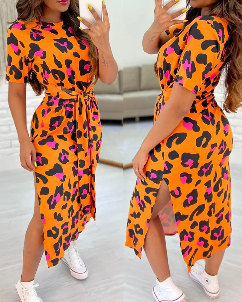 Leopard™ - Casual Leopard Print Dress