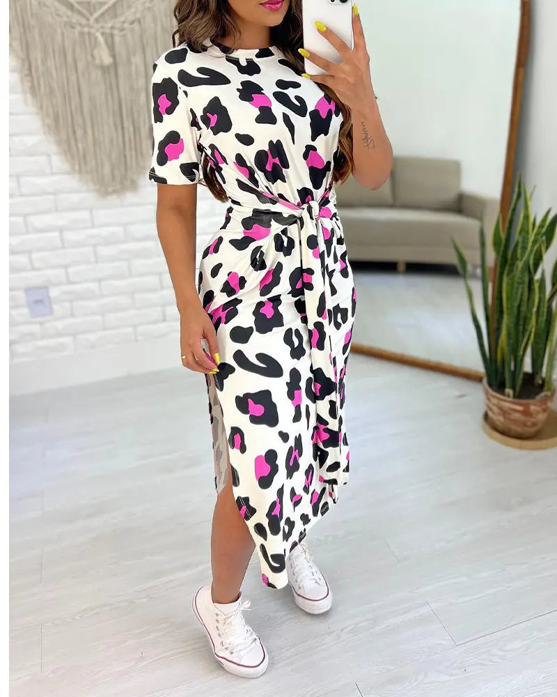 Leopard™ - Casual Leopard Print Dress
