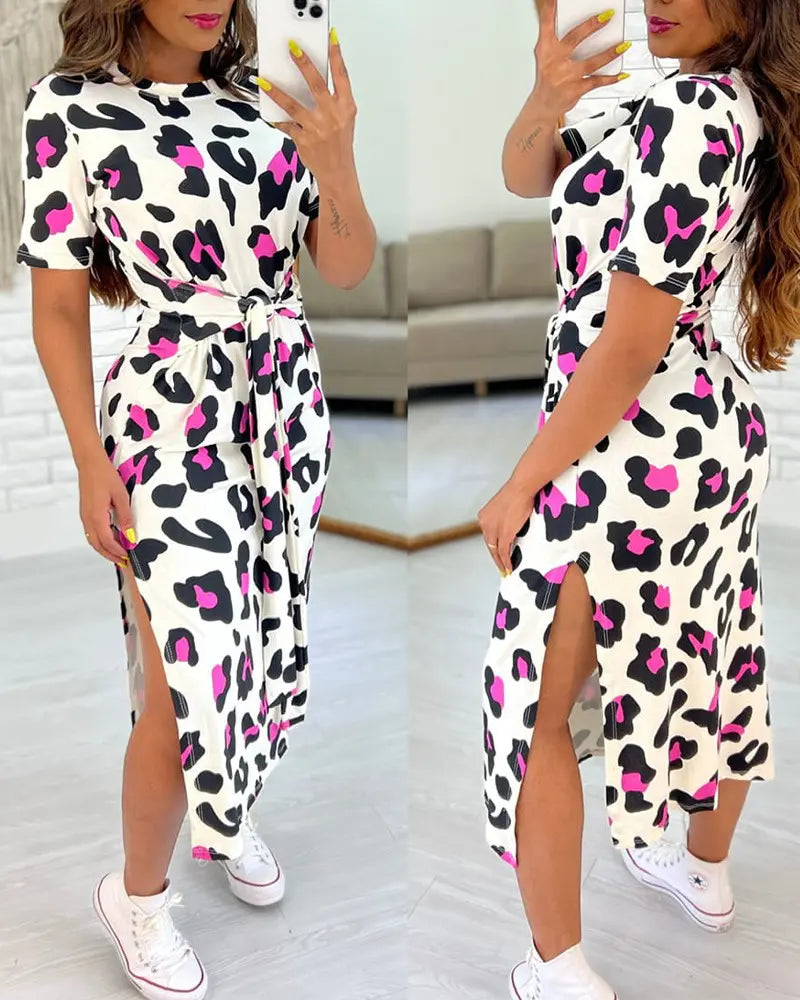 Leopard™ - Casual Leopard Print Dress