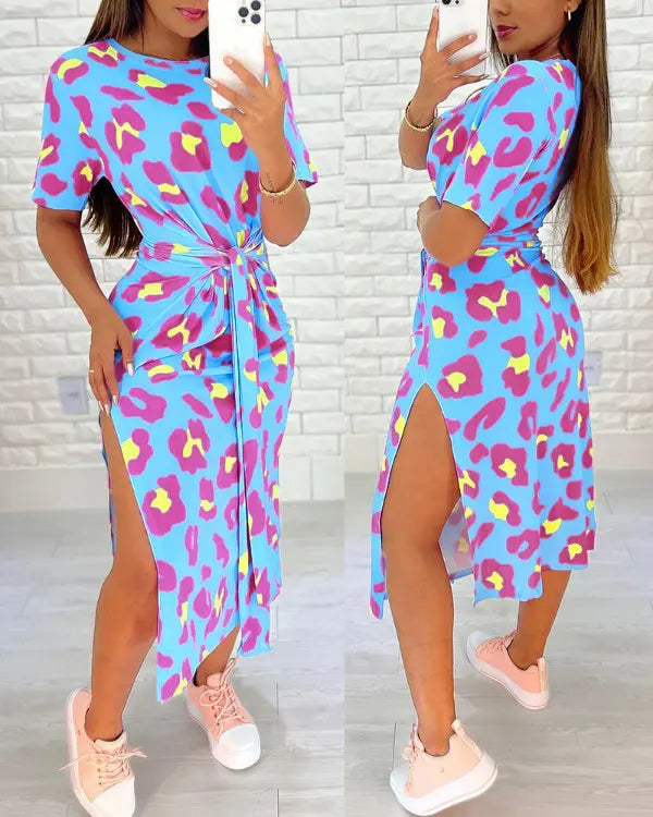 Leopard™ - Casual Leopard Print Dress