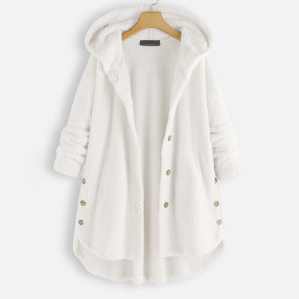 Cosy Hooded Teddy Coat