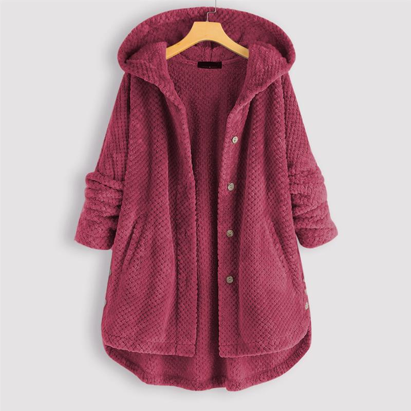 Cosy Hooded Teddy Coat