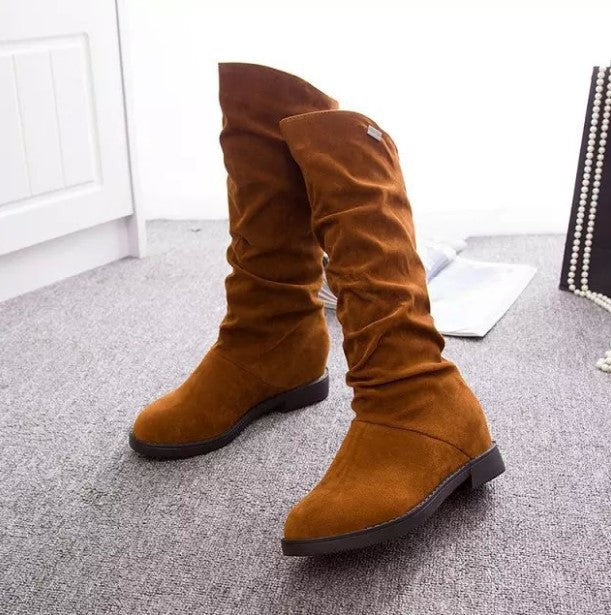 Mid Calf Slouchy Boots for Women