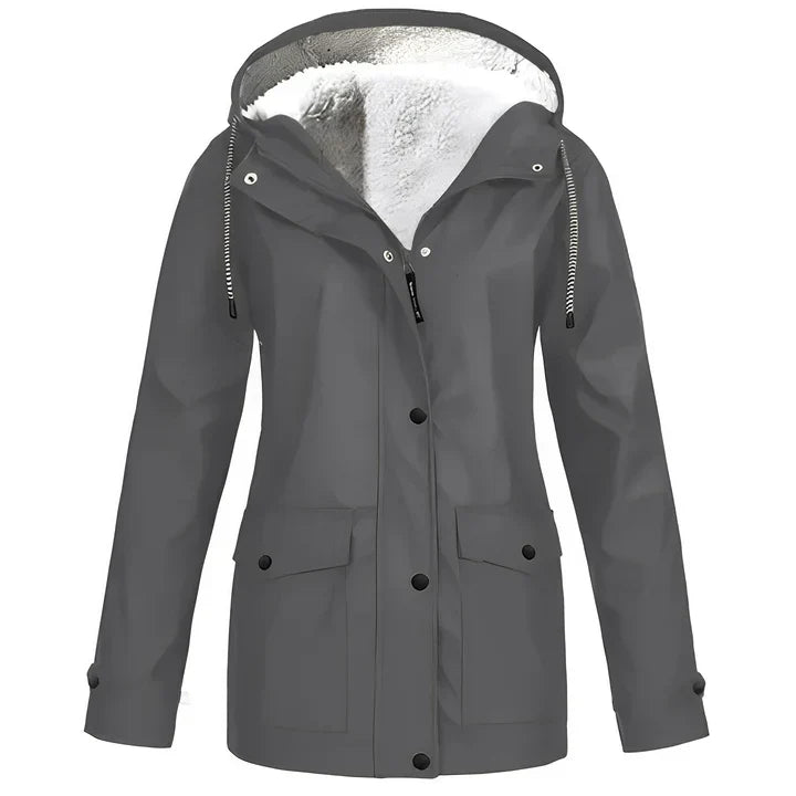 Cozyshield | fleece lined waterproof rain jacket for autumn/winter