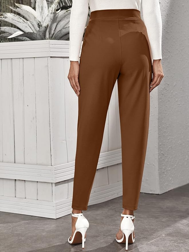 Hada - Comfortable High-waist Straight Pants