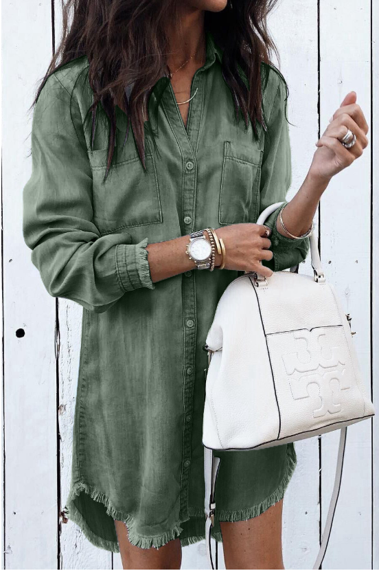 Léa Blanchet | Trendy Faded shirt dress