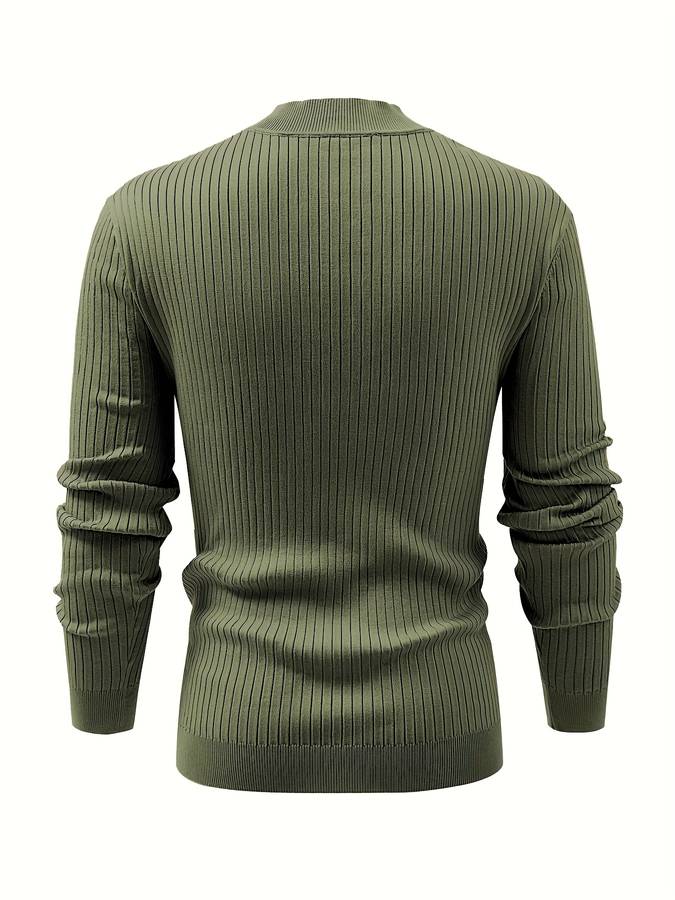 Button-up knitted jumper for men
