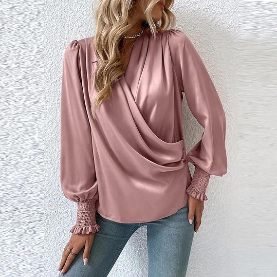 Fidas | Cross Pleated Blouse