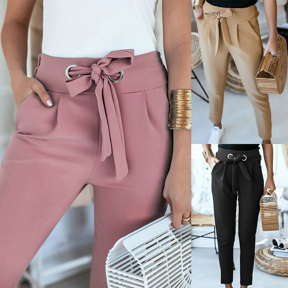 Angelea - Casual High Waist Pants
