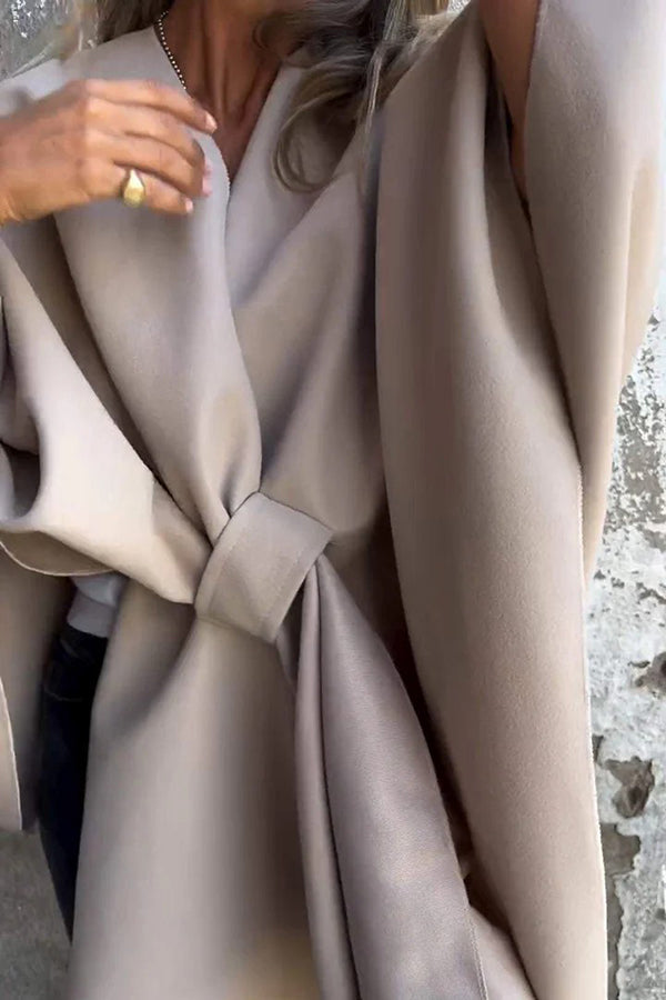 Fashion Street | Loose-fitting Cape Jacket with V-Neck