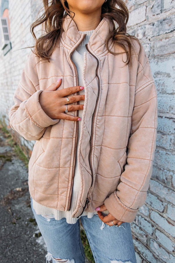 Lined puffer jacket with capuchins for ladies