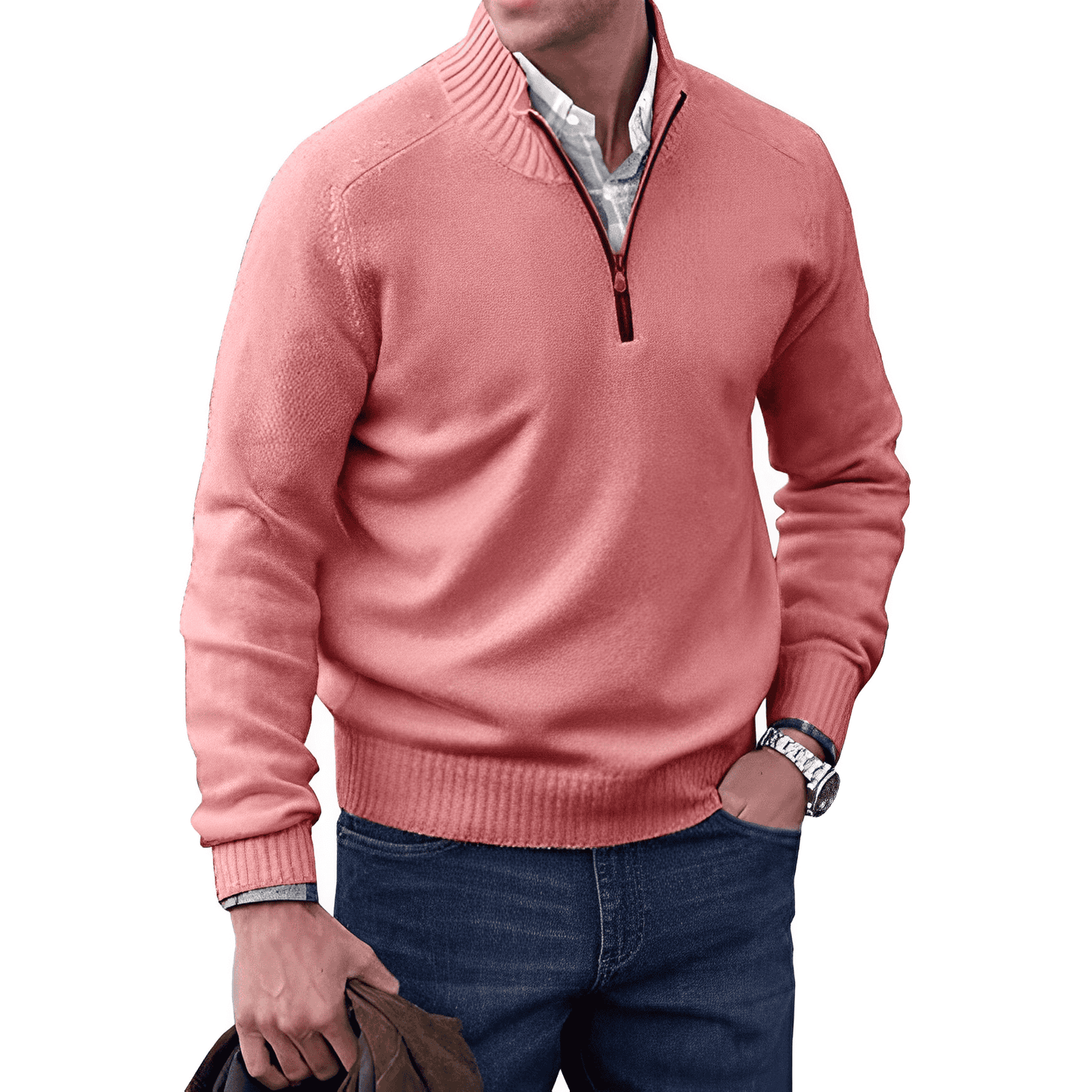 EDWARD | Elegant Cashmere Zip Jumper