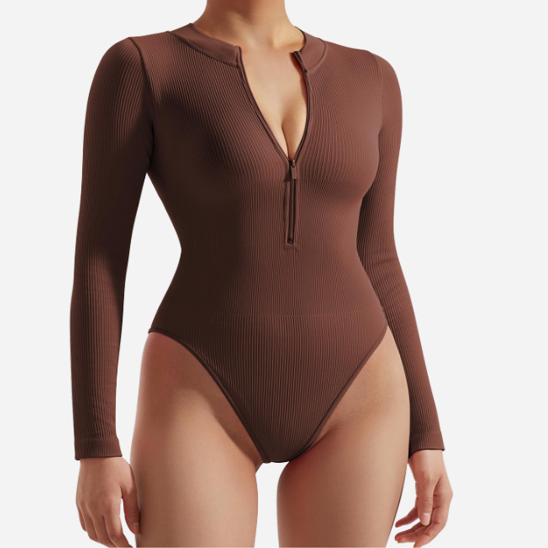 Snatching Zipper Bodysuit