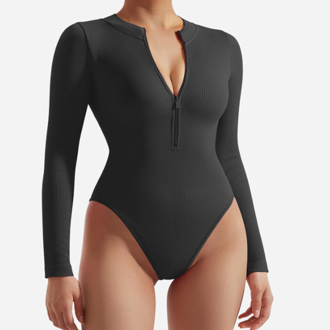 Snatching Zipper Bodysuit